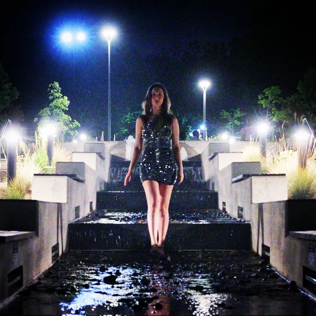 Awake & Dreaming Sasha Kristoff on fountain runway