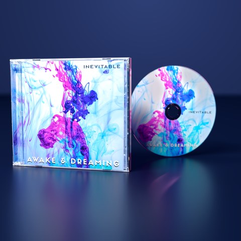 Inevitable CD in its jewel case beside the printed disc
