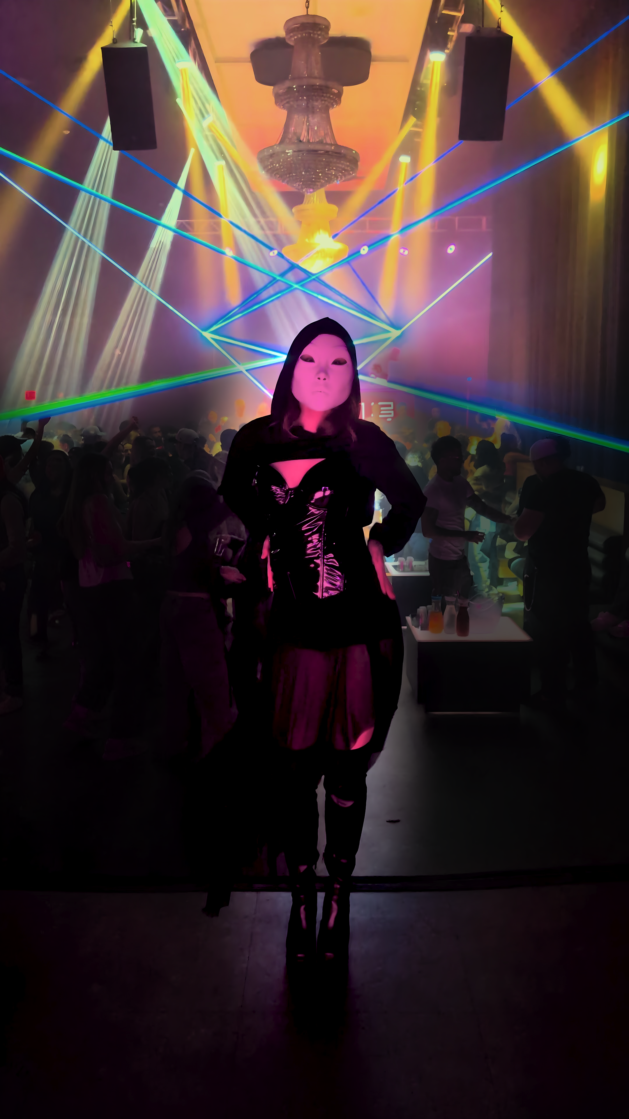 Sasha Kristoff Awake & Dreaming Antidote confident stance lasers chandelier