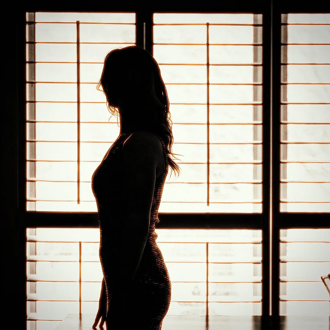 Awake & Dreaming — silhouette against window light, Cold Shoulder press