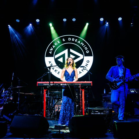 Awake & Dreaming on the El Mocambo stage in Toronto under the band logo, with Rough Trade 2026