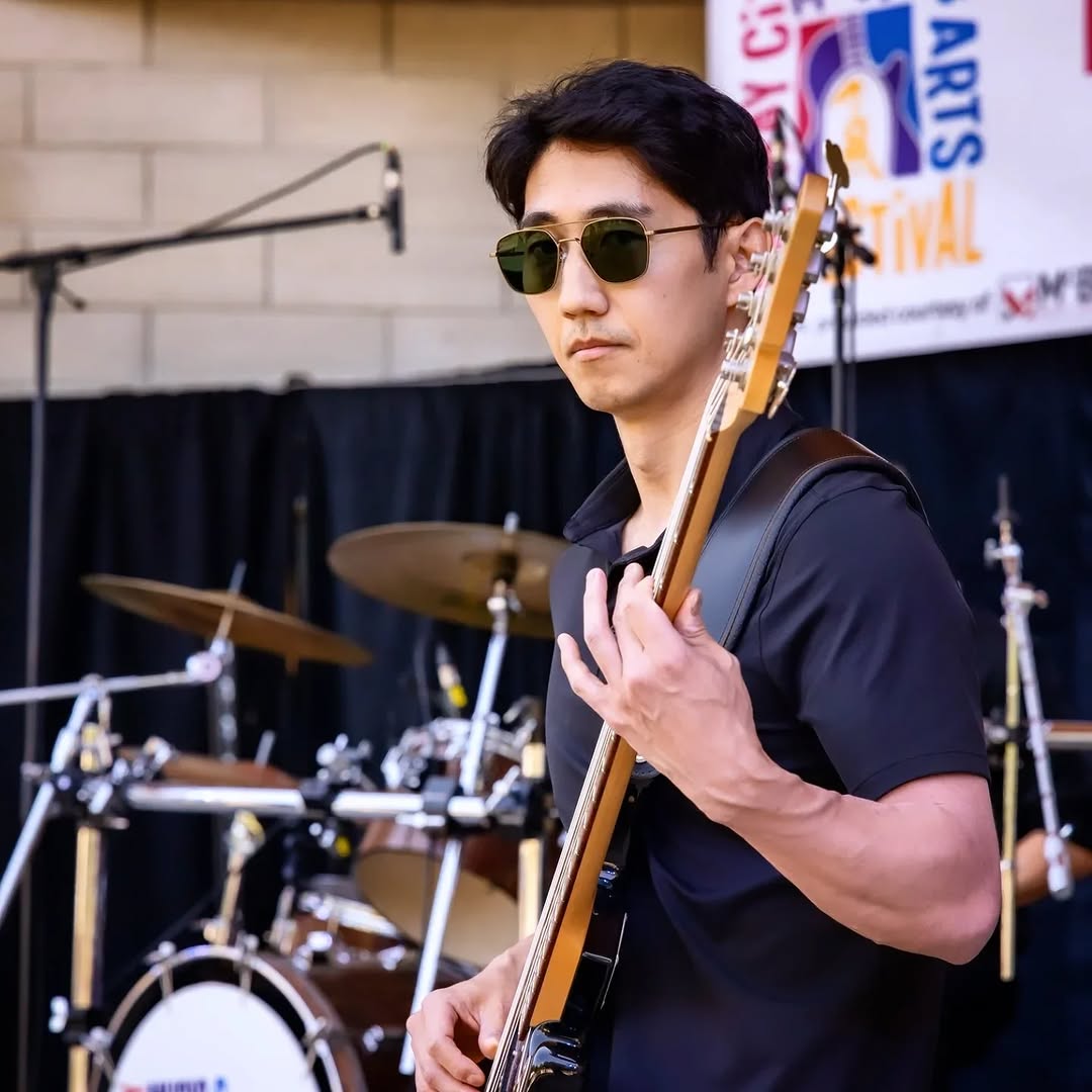 Awake & Dreaming's Phil Lee performing at Railway City Music & Arts Festival
