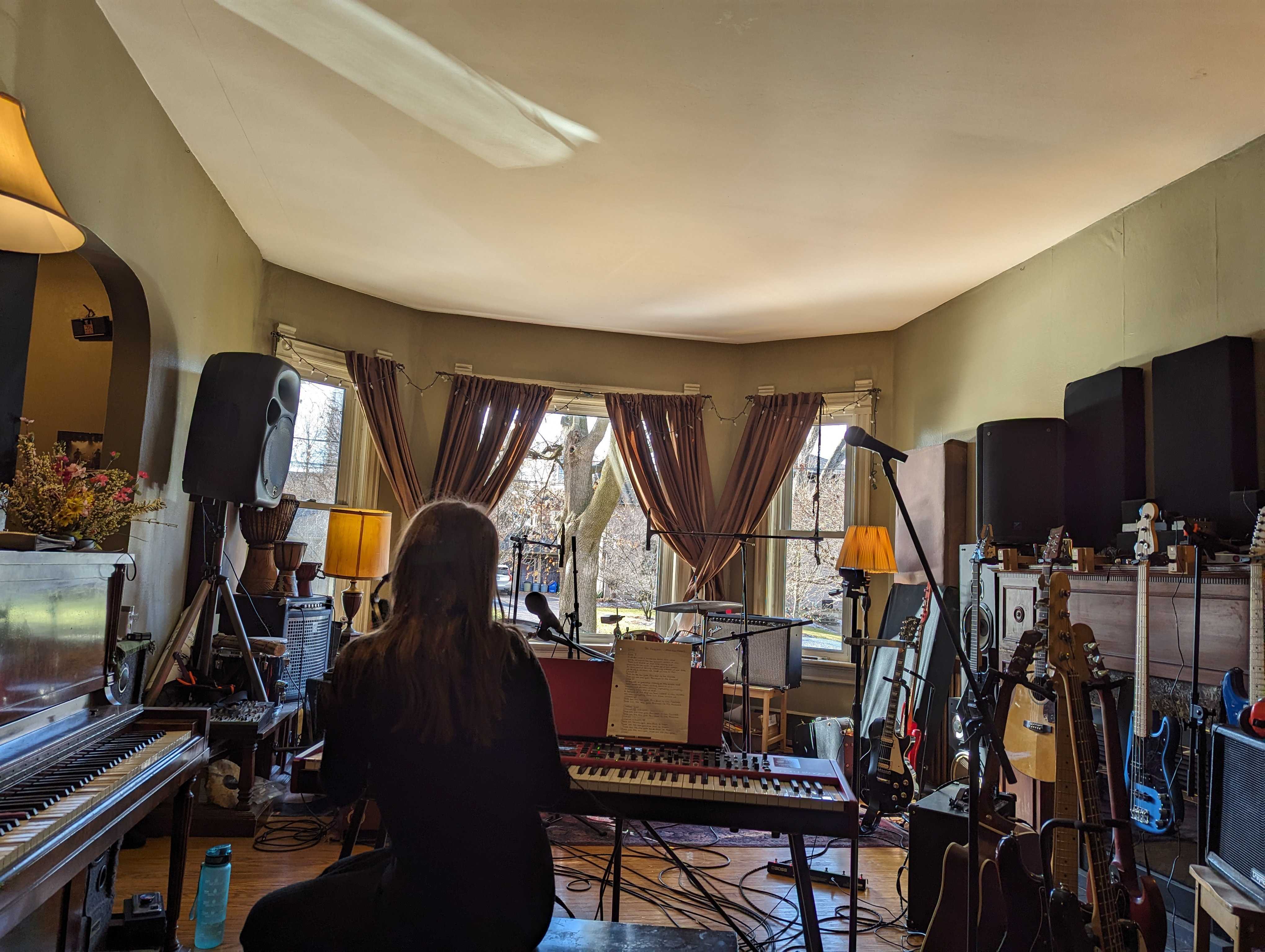 Sasha Kristoff in Recording Studio Session at Frontier Music