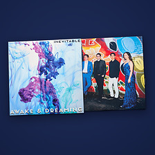 Inevitable LP jacket beside its printed inner sleeve