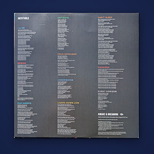 Inevitable printed inner sleeve, lyric side, with the lyrics and credits
