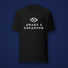 Awake & Dreaming Logo Tee in black, front