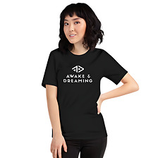 The black Logo Tee worn, unisex fit